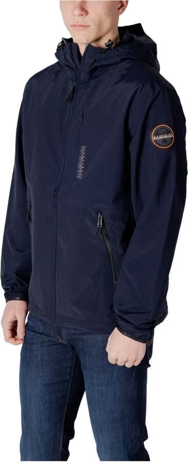 Napapijri Blauwe Hoodie met Ritssluiting voor Mannen Blue Heren - Foto 3