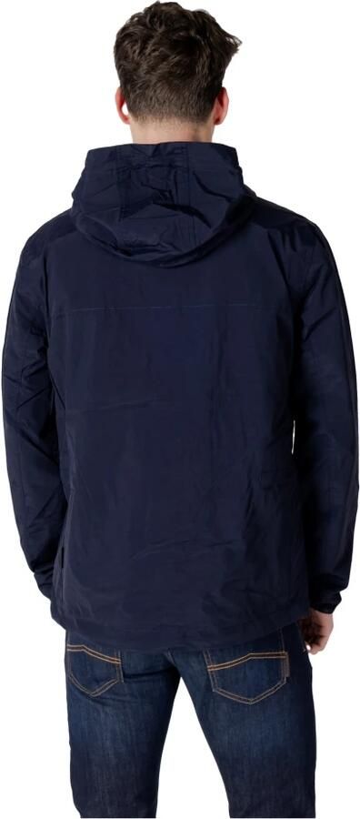 Napapijri Blauwe Hoodie met Ritssluiting voor Mannen Blue Heren