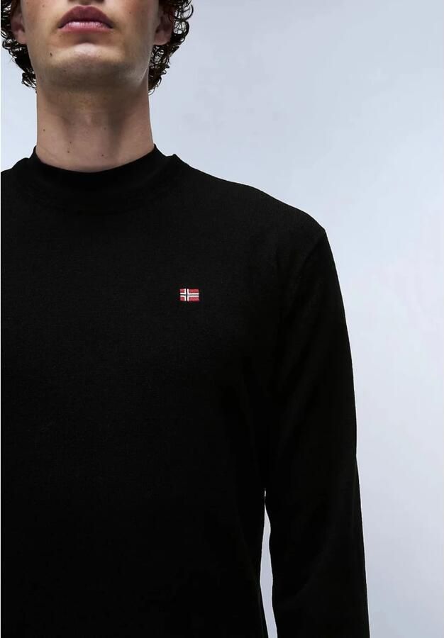 Napapijri Shirt met lange mouwen en labelstitching model 'DAMAVAND'