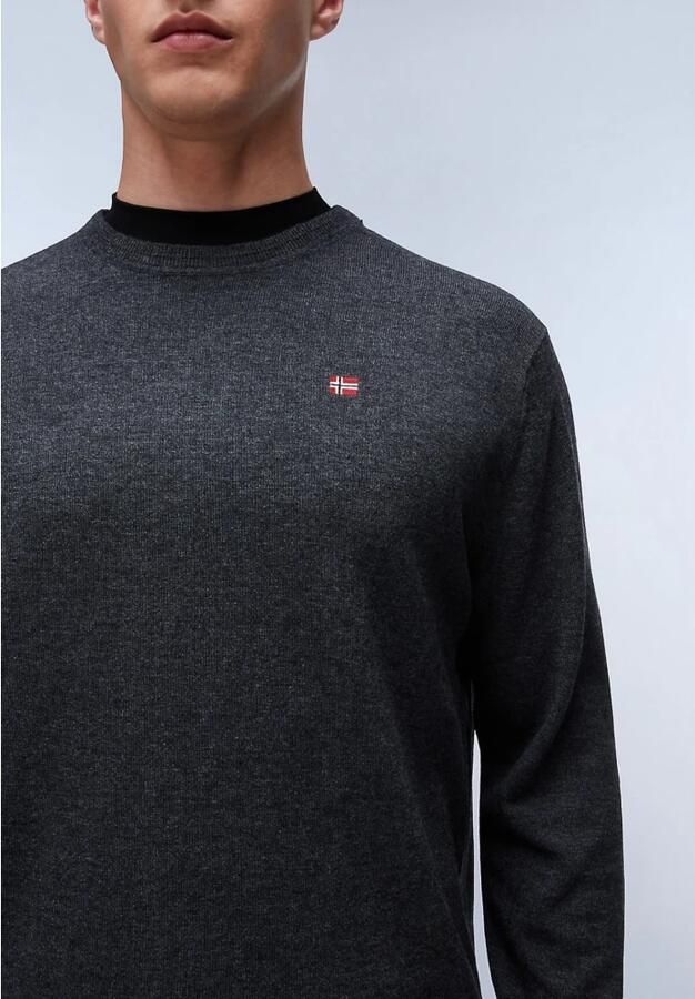 Napapijri Shirt met lange mouwen en labelstitching model 'DAMAVAND'