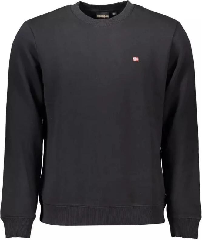 Napapijri Elegant Sweatshirt met Geborduurd Logo Black Heren