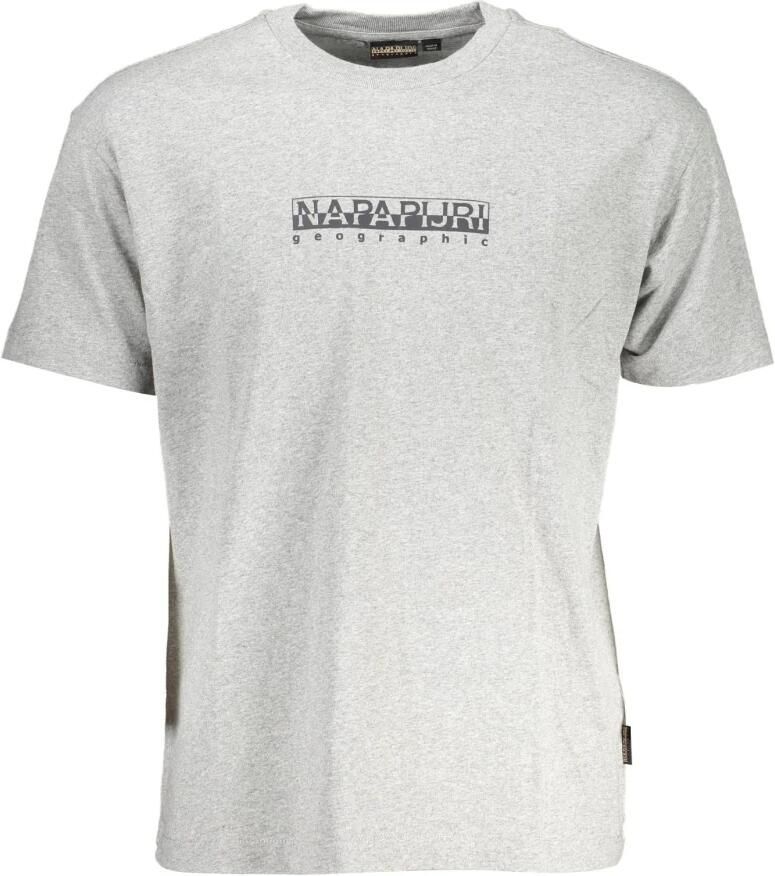 Napapijri Elegant grijs logo-T-shirt met tijdloze uitstraling Gray Heren