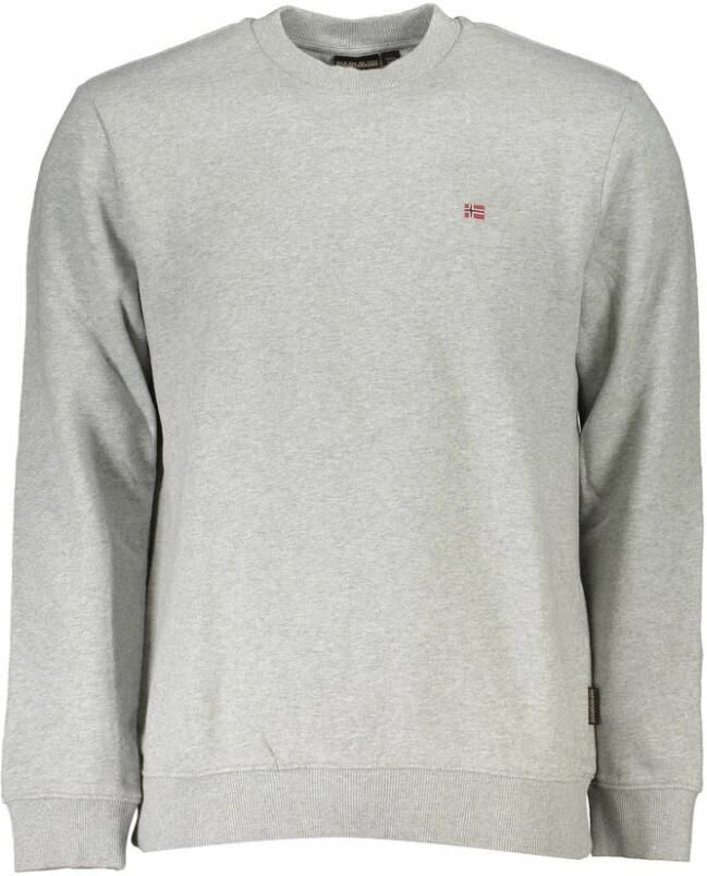 Napapijri Grijze Sweatshirt met Lange Mouwen en Logo Gray Heren