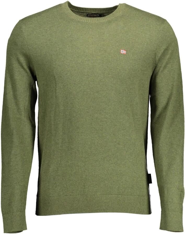 Napapijri Groene Sweatshirt met Lange Mouwen en Geborduurd Logo Green Heren
