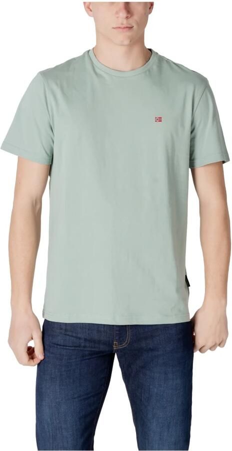 Napapijri Groene Katoenen T-shirt voor Lente Zomer Green Heren - Foto 3