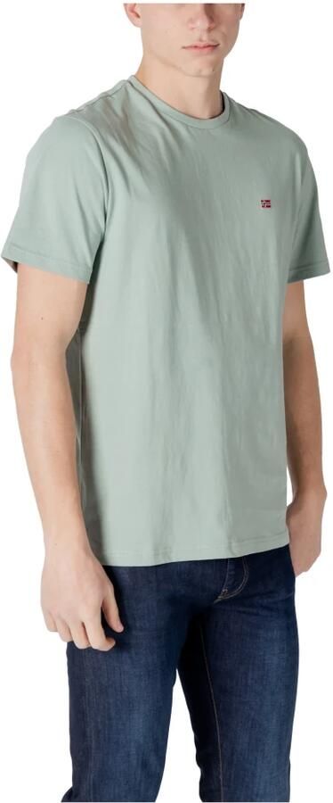 Napapijri Groene Katoenen T-shirt voor Lente Zomer Green Heren - Foto 2