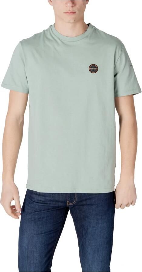 Napapijri Groene Katoenen T-shirt voor Mannen Green Heren - Foto 3
