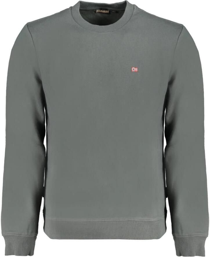 Napapijri Groene Sweatshirt met Lange Mouwen en Geborduurd Logo Green Heren