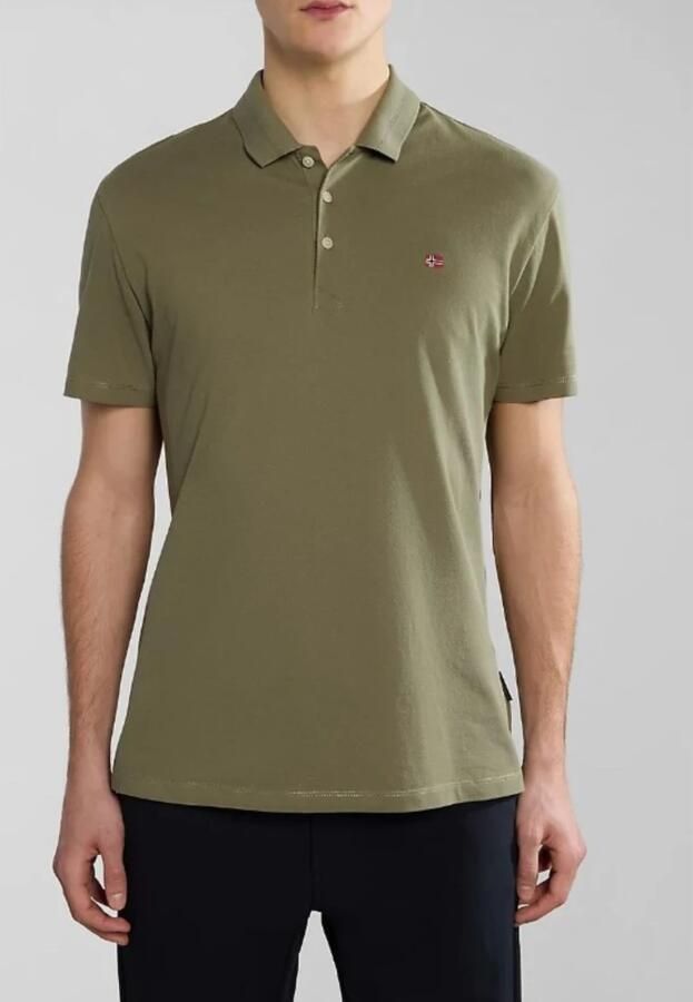 Napapijri Klassieke Groene Polo met Elegante Borduursels Green Heren - Foto 2