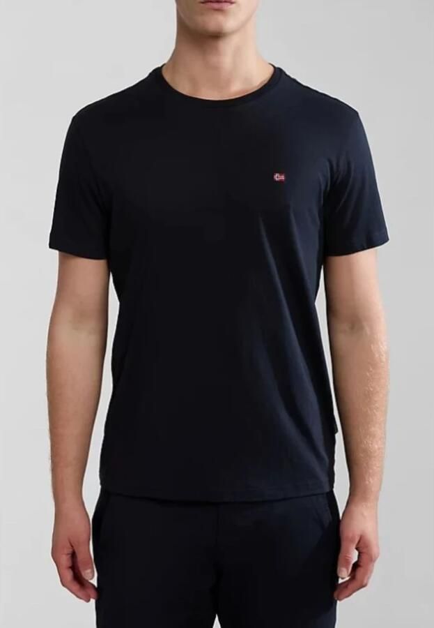 Napapijri Elegant zwart katoenen T-shirt met borduurwerk Black Heren - Foto 3