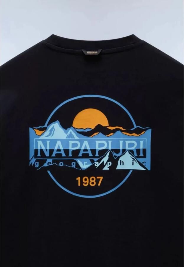 Napapijri Heren T-shirt Durand Korte Mouw Black Heren