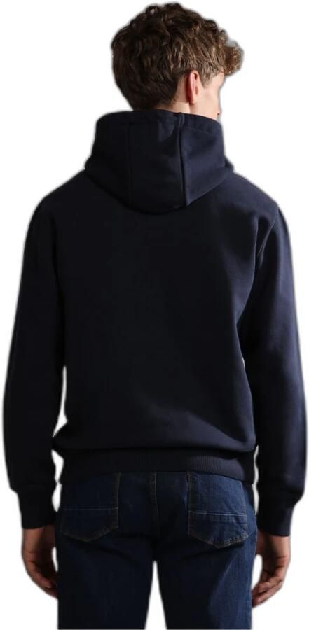 Napapijri Blauw Katoenen Hoodie met Contrasterende Details Blue Heren - Foto 3