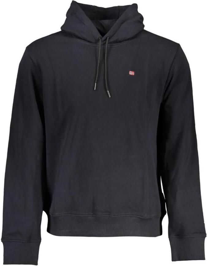 Napapijri Zwart katoenen sweatshirt met capuchon Black Heren