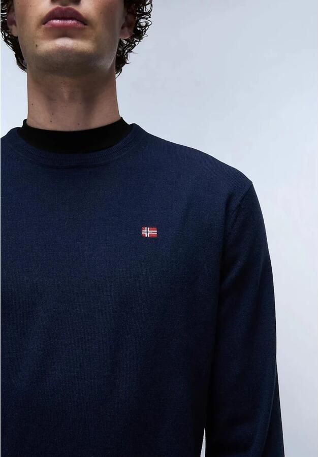 Napapijri Polo Shirts Halve Knoopsluiting Geborduurd Logo Casual Stijl Blue Heren - Foto 4