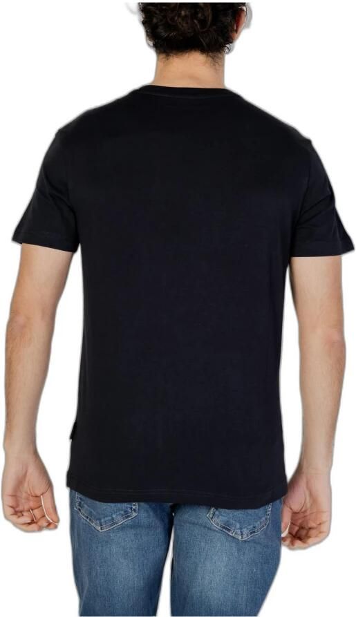 Napapijri Zwarte Katoenen T-Shirt met Print Logo Black Heren - Foto 2