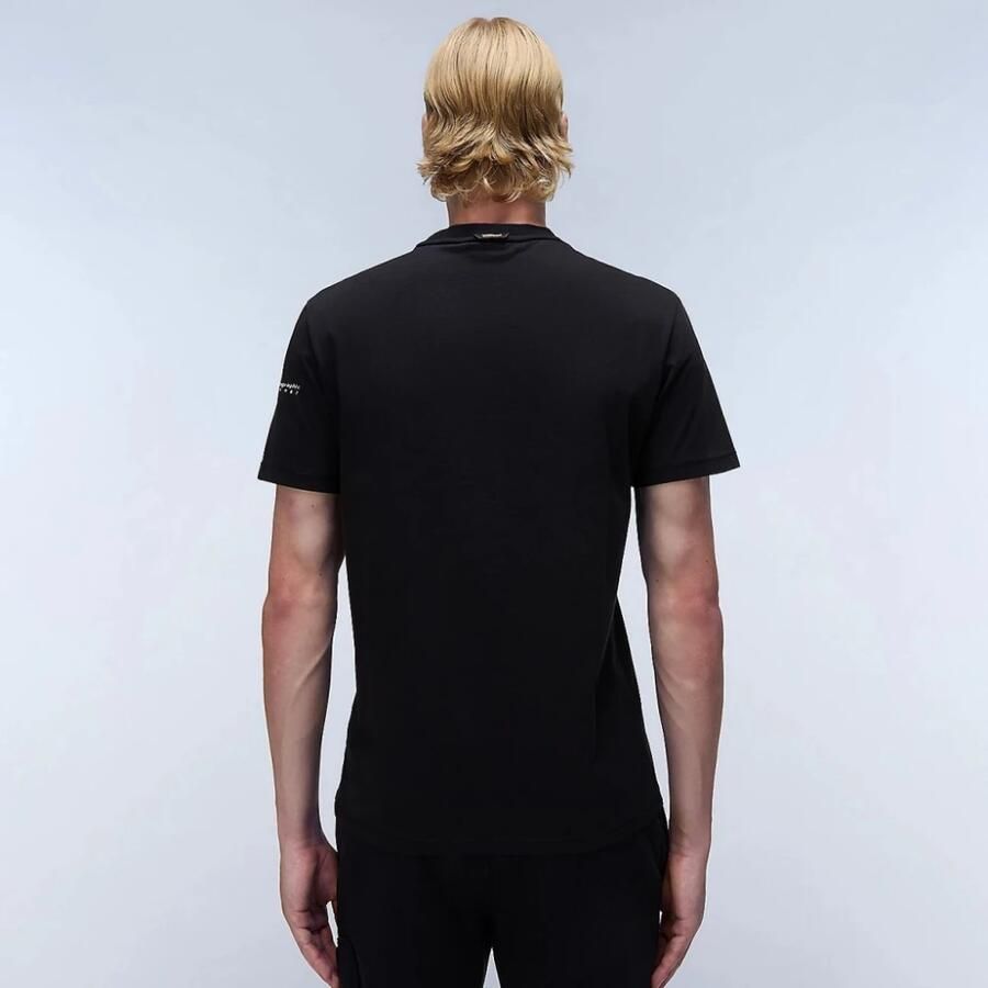 Napapijri Logo Badge Korte Mouw Shirts Black Heren - Foto 2