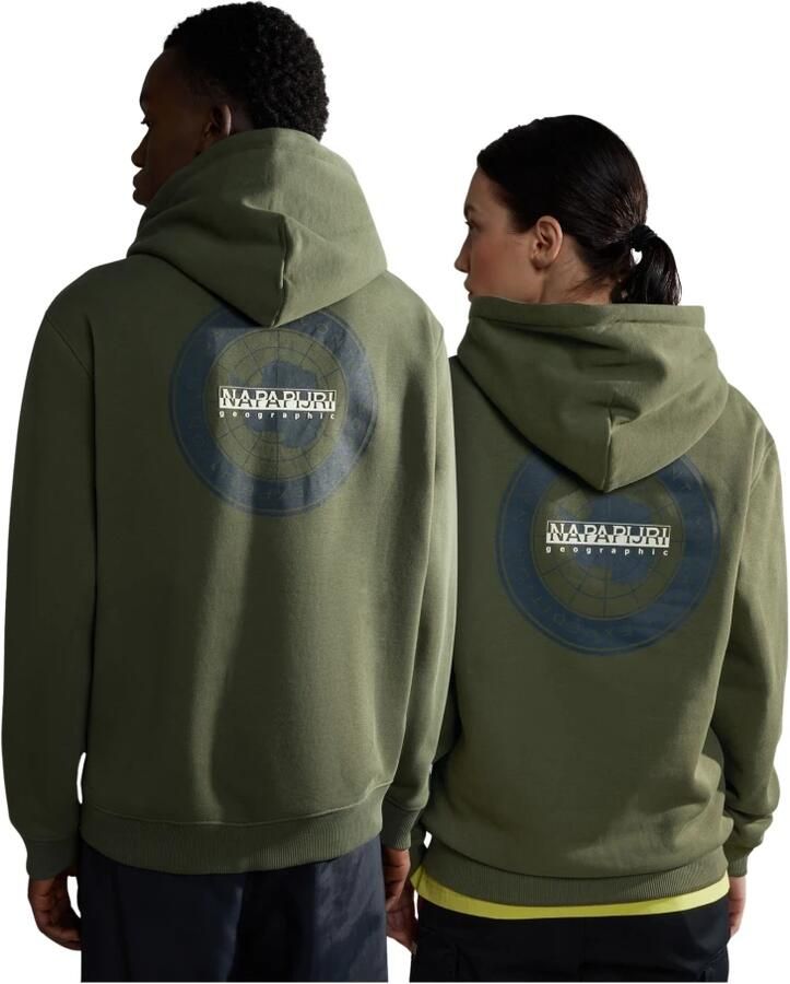 Napapijri Groene Fleece Hoodie met Logo Print Green Heren - Foto 7