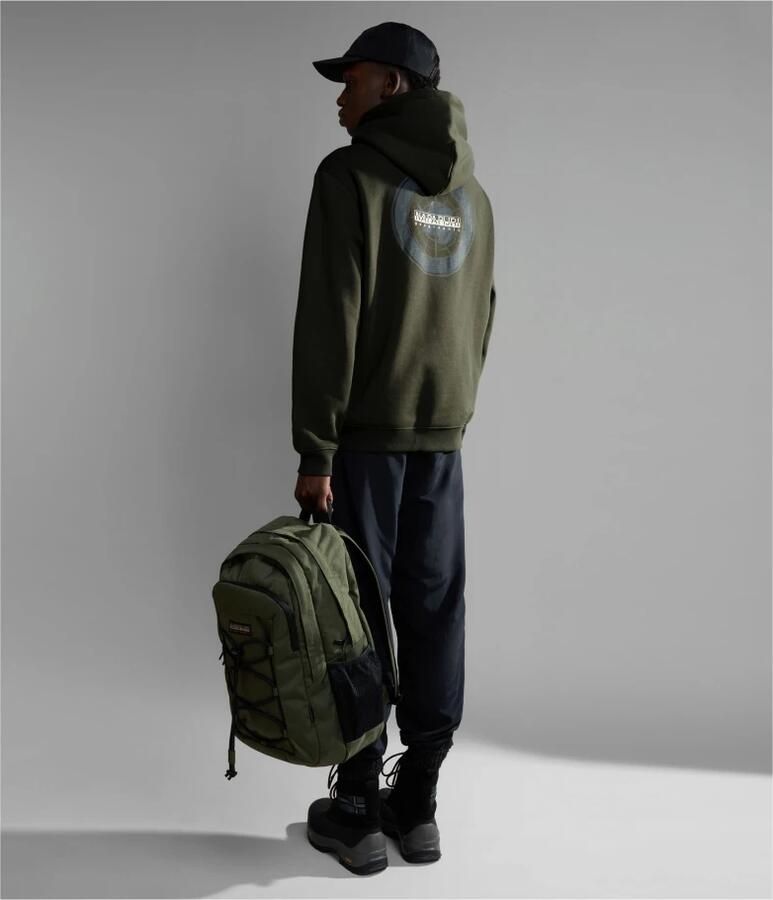 Napapijri Groene Fleece Hoodie met Logo Print Green Heren - Foto 4