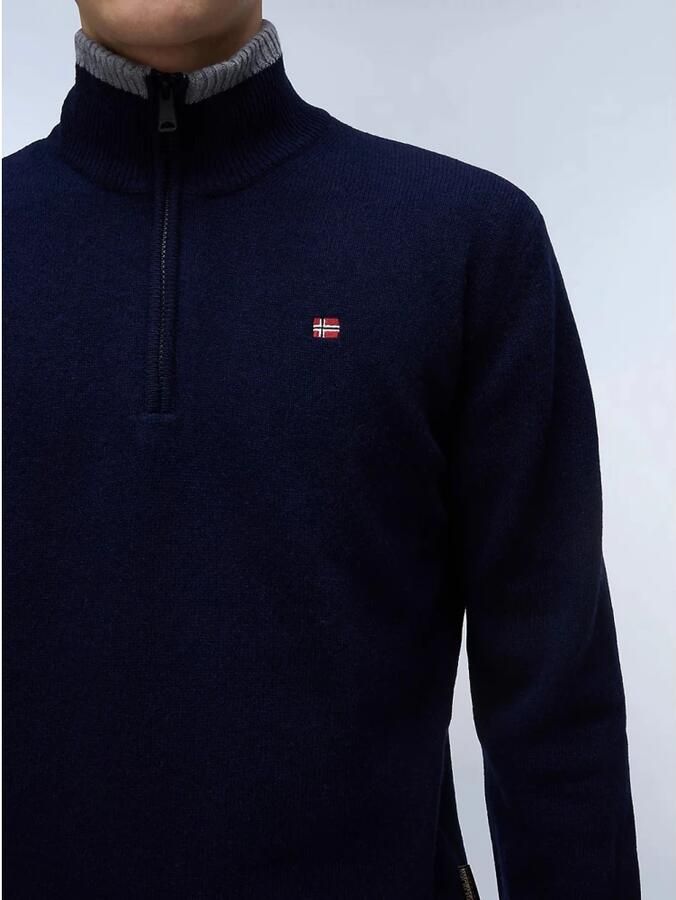 Napapijri Heren Gebreide Kleding Herfst Winter Collectie Blue Heren