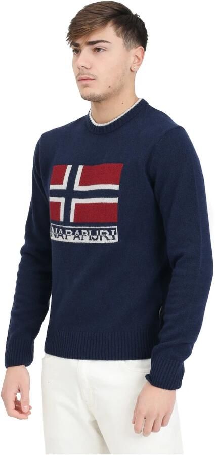 Napapijri Gebreide pullover met labelprint model 'SILVRETTA' - Foto 2
