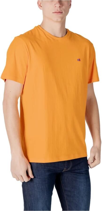 Napapijri Oranje Katoenen Poloshirt voor Mannen Orange Heren
