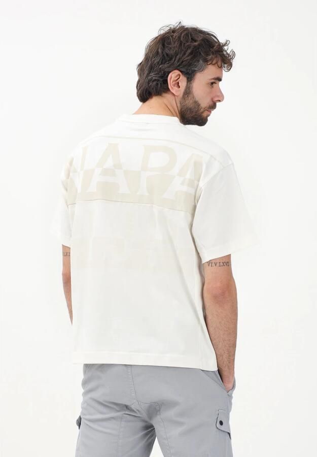 Napapijri Outdoor Heritage T-shirt Wit Heren White Heren
