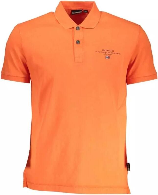 Napapijri Oranje Polo Shirt Stijlvol Print Borduurwerk Orange Heren - Foto 2