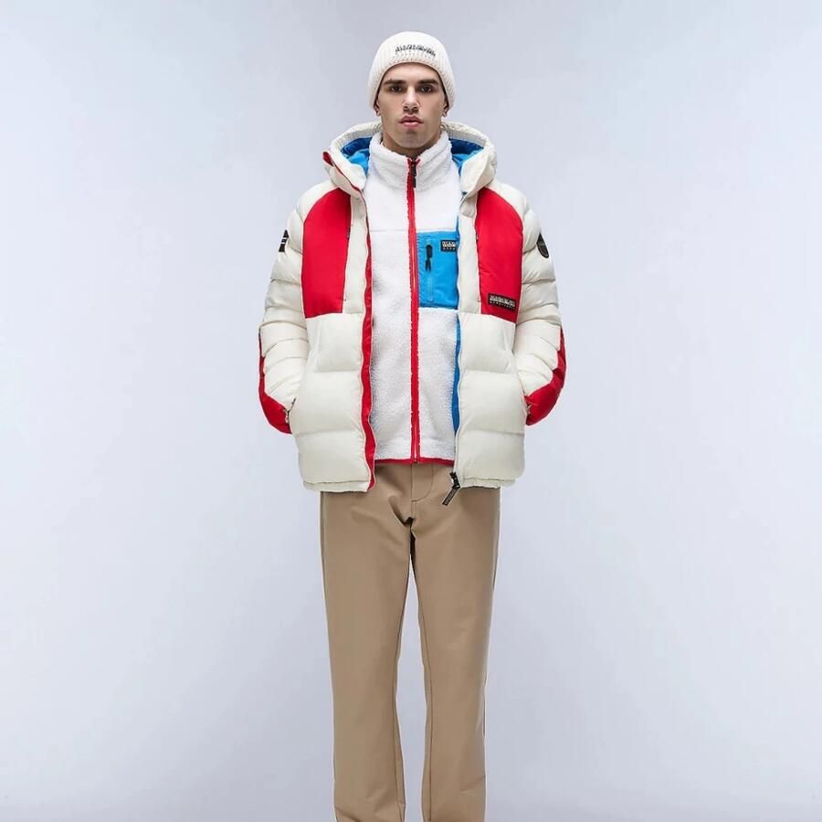 Napapijri Pufferjas voor stijlvolle winterlook White Heren - Foto 3