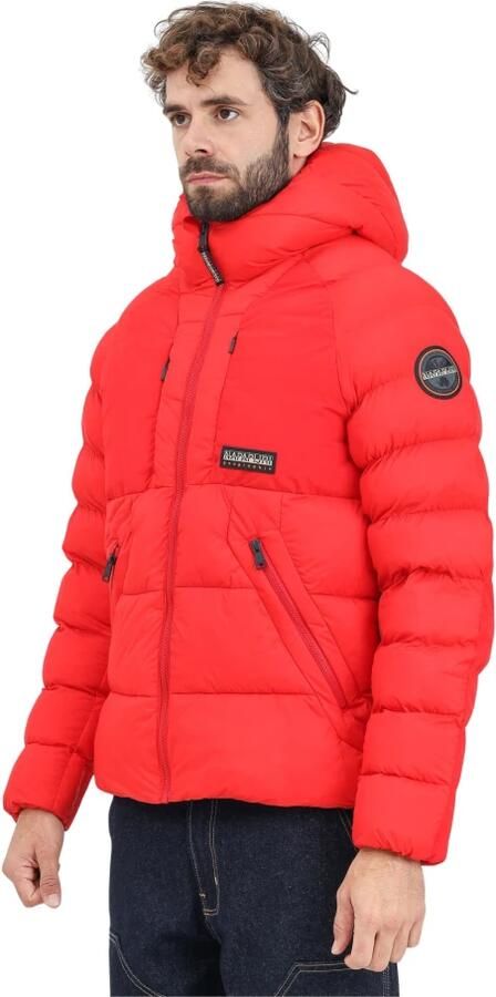Napapijri Rode Gewatteerde Jas Mannen Winter Red Heren - Foto 3