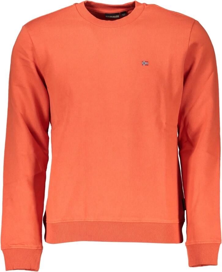 Napapijri Rode Lange Mouw Crewneck Geborduurde Sweatshirt Red Heren