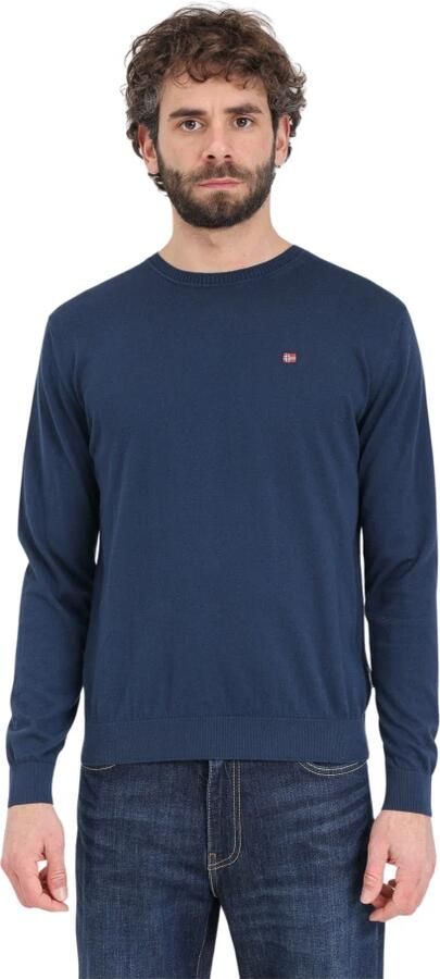 Napapijri Gebreide pullover met labelstitching model 'DECATUR' - Foto 4