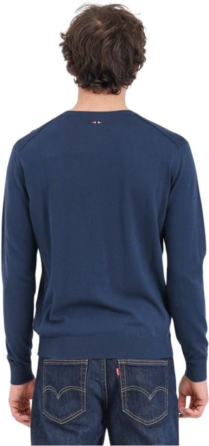 Napapijri Gebreide pullover met labelstitching model 'DECATUR' - Foto 3