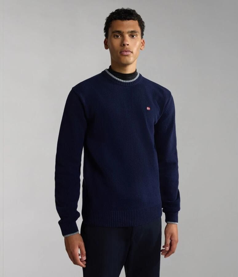 Napapijri Mannen Gebreide Kleding Collectie voor Herfst Winter Blue Heren