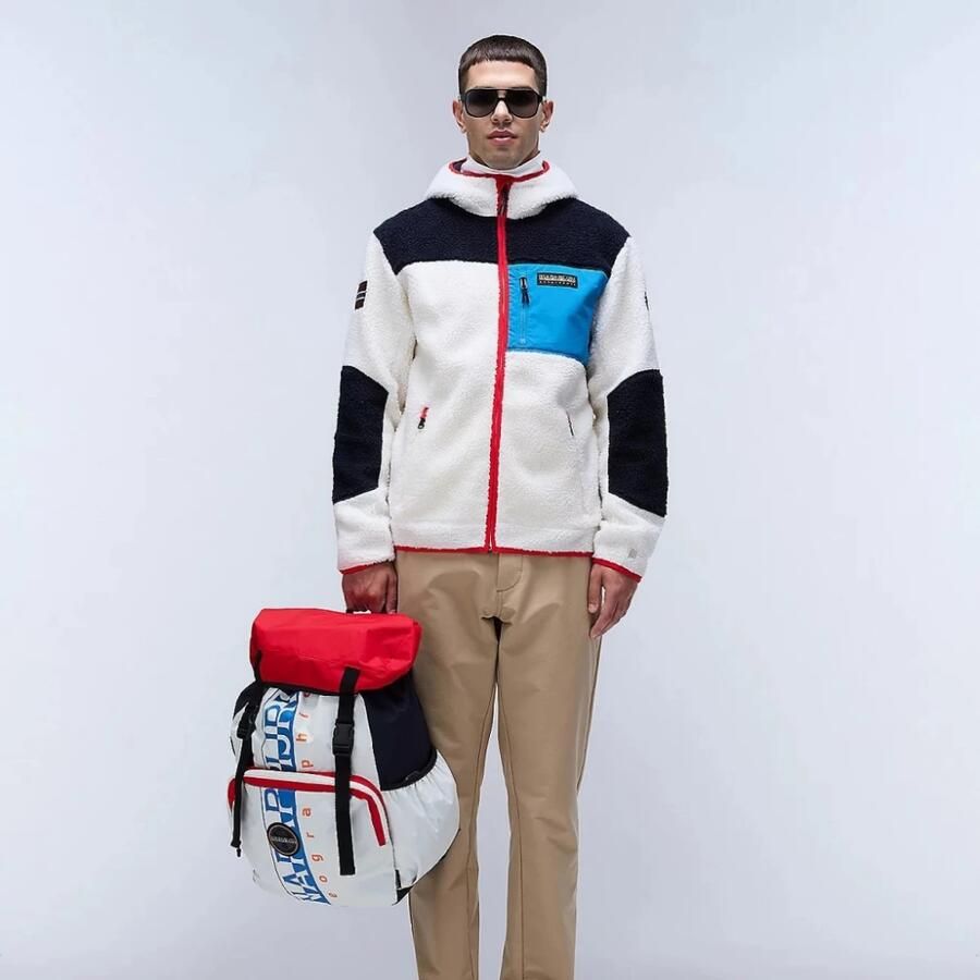 Napapijri Pluchen jack YUPIK met contrastkleurige details - Foto 2