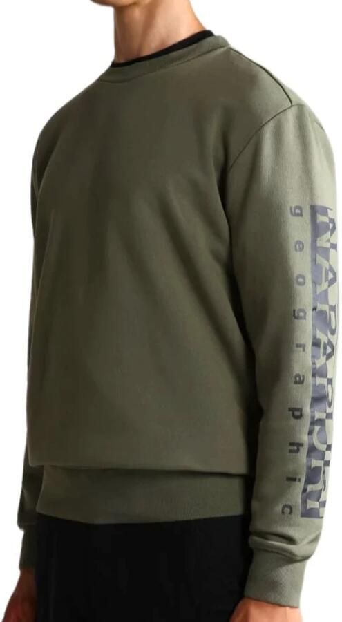 Napapijri Groene Katoenen Trui met Capuchon Green Heren - Foto 3