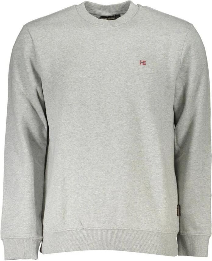 Napapijri Grijze Sweatshirt met Lange Mouwen en Logo Gray Heren