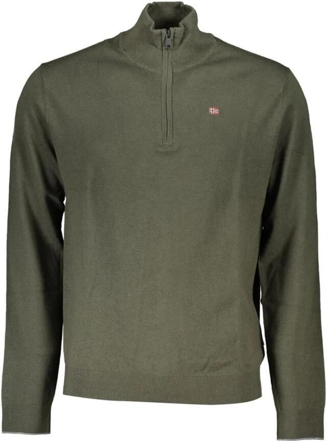 Napapijri Groene Half-Zip Trui met Borduurwerk Green Heren