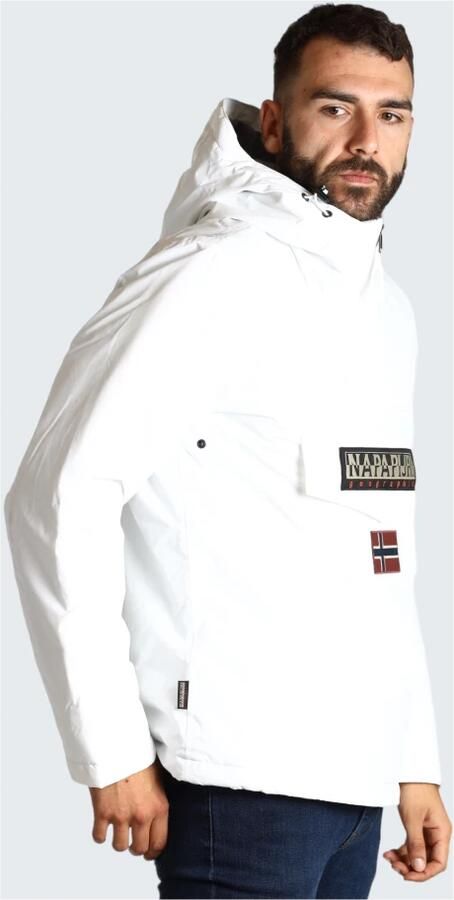 Napapijri Waterdichte Anorak met Verstelbare Capuchon en Ritssluiting White Heren - Foto 10