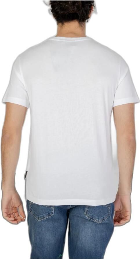 Napapijri Bedrukt Logo Biologisch Katoen T-shirt White Heren - Foto 4