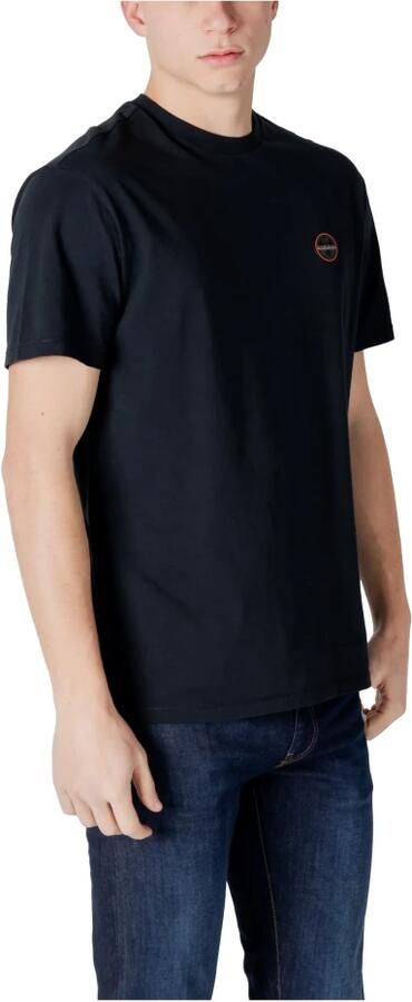Napapijri Zwart Katoenen T-shirt Korte Mouw Black Heren - Foto 2