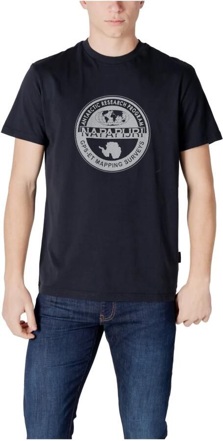 Napapijri Zwarte Bedrukt T-shirt voor Mannen Black Heren - Foto 3