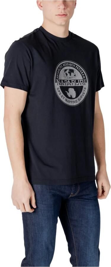 Napapijri Zwarte Bedrukt T-shirt voor Mannen Black Heren - Foto 2