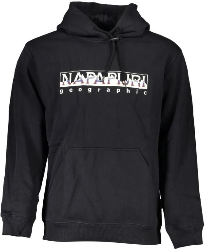 Napapijri Zwarte katoenen sweatshirt voor mannen Black Heren