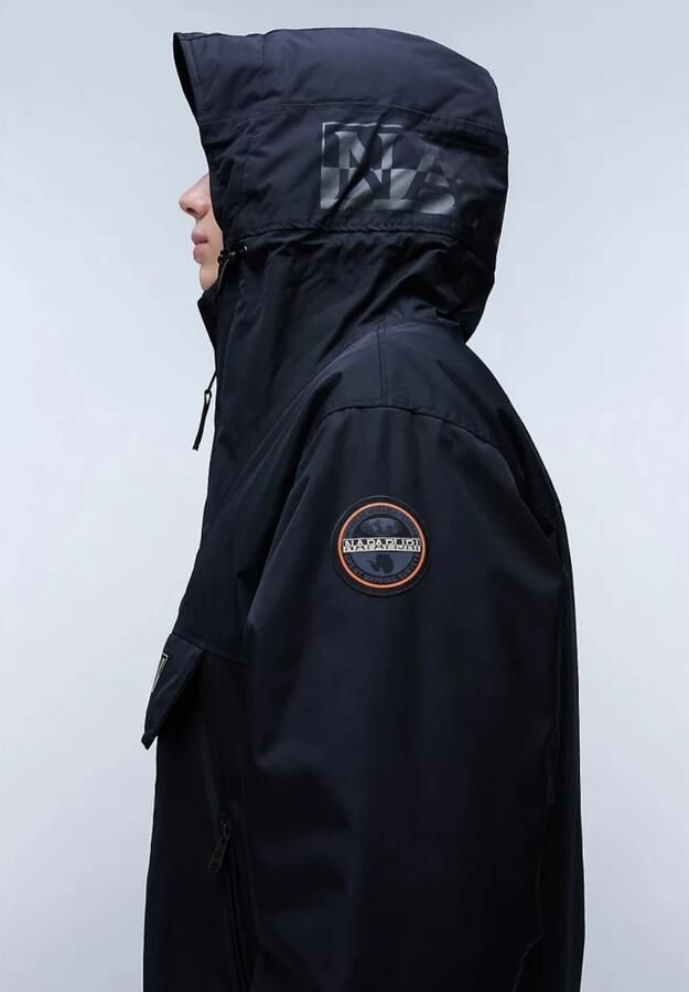 Napapijri Zwarte Polyesterjas Herfst Winter Collectie Black Heren - Foto 5