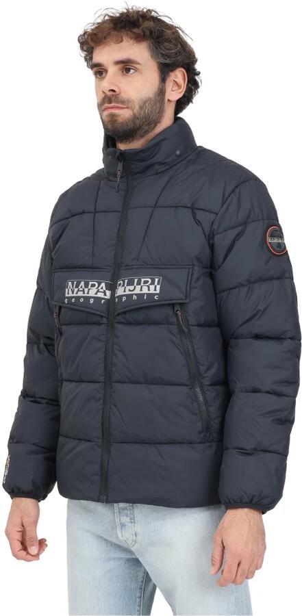 Napapijri Zwarte Rainforest Puffer Jas Mannen Black Heren - Foto 2