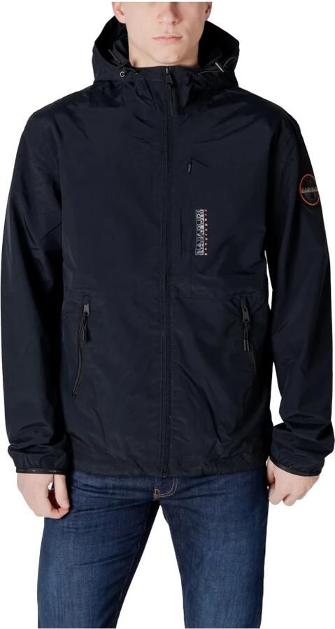 Napapijri Windjack Zwart Logo Print Black Heren - Foto 3