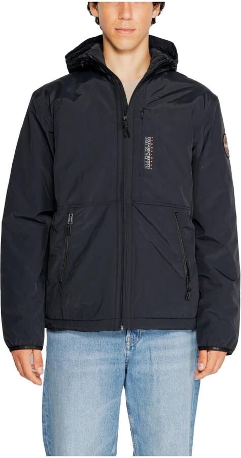 Napapijri Zwarte Lichtgewicht Polyamide Jas Heren Collectie Black Heren - Foto 3