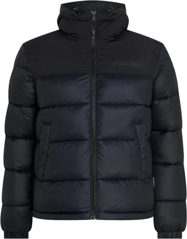 Napapijri Zwarte jas met ritssluiting en lange mouwen Black Heren - Foto 4