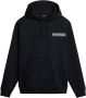 Napapijri Zwarte Katoenen Hoodie Sweatshirt met Print Black Heren - Thumbnail 1