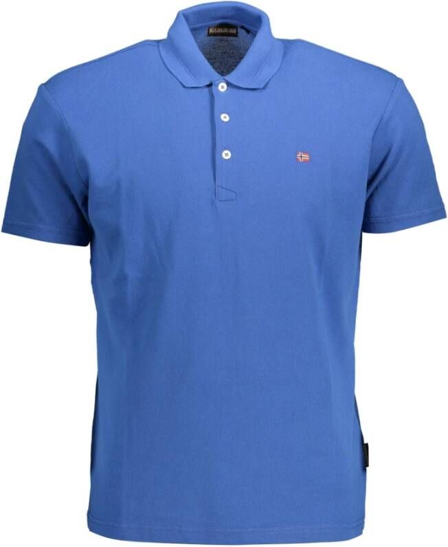 Napapijri Polo Shirts Blauw Heren